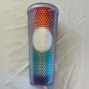 STARBUCKS 2020 Rainbow Studded Tumbler, Pride, Limited Edition, No Straw, Venti
